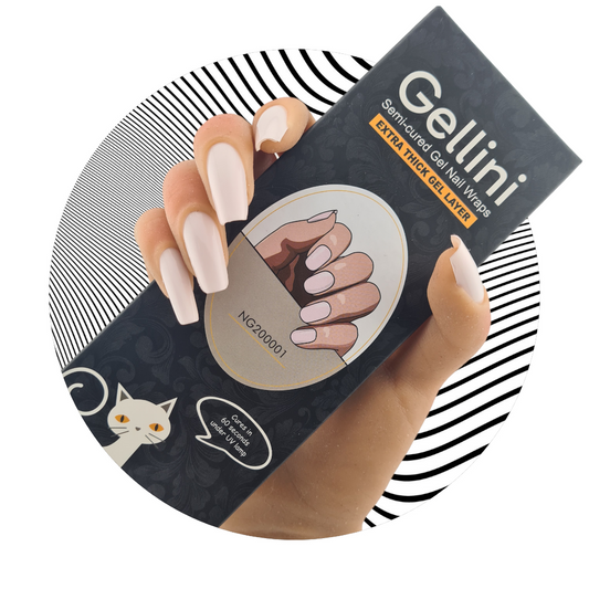 Subtle Blush UV Semi-Cured Gel Nail Wraps