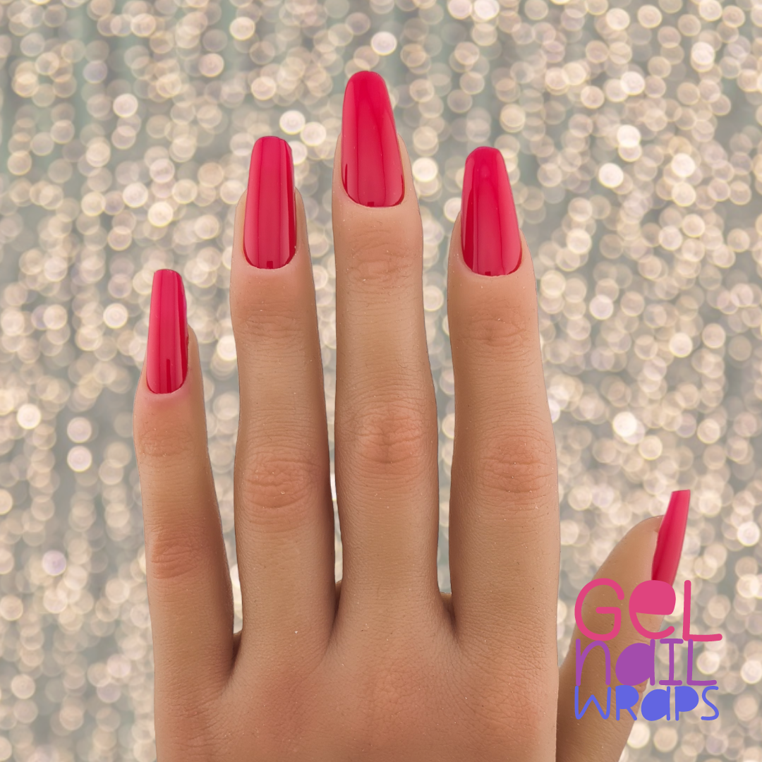 Fiery Red UV Gel Nail Wraps Starter Kit