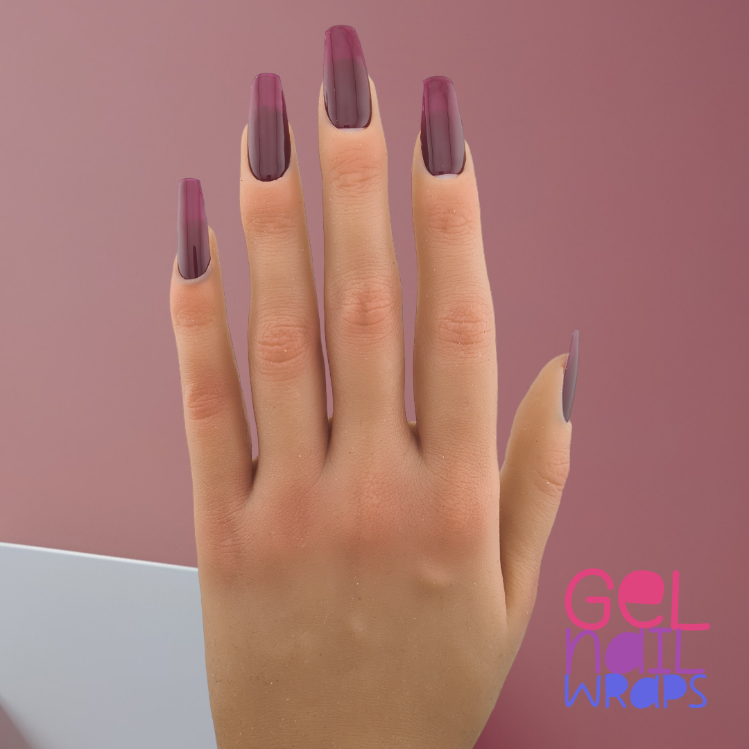 Burgundy Bliss UV Gel Nail Wraps Starter Kit