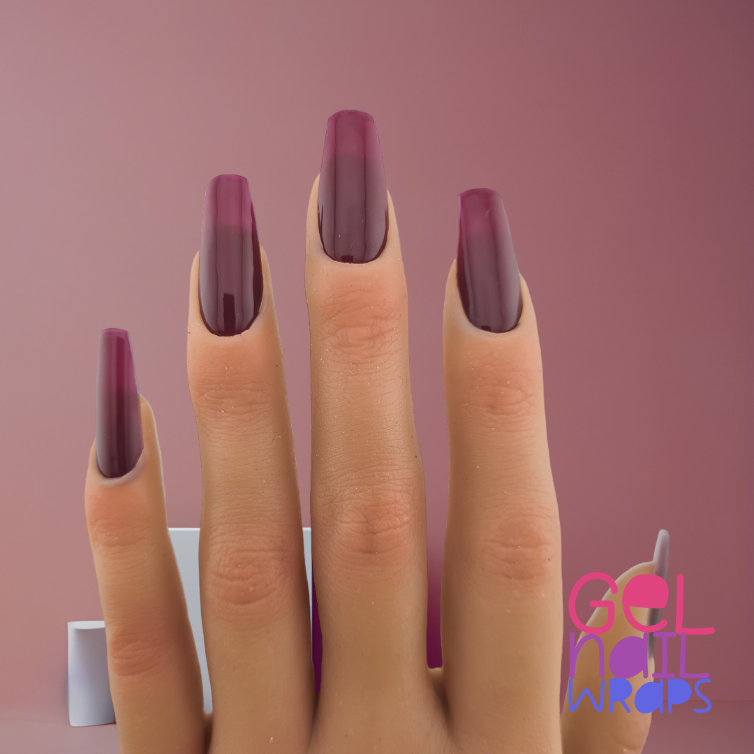 Burgundy Bliss UV Gel Nail Wraps Starter Kit