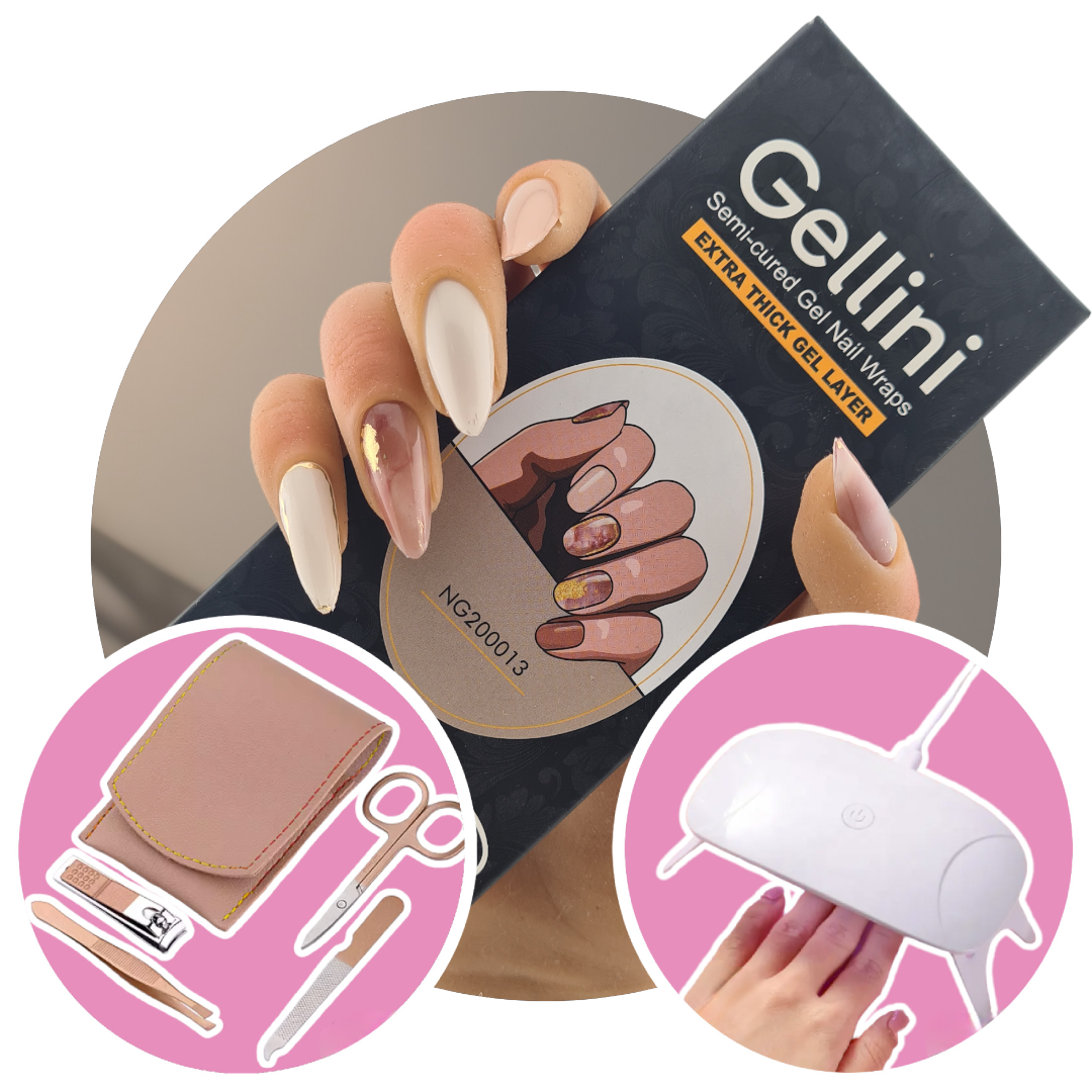 Bare Elegance UV Gel Nail Wraps Starter Kit
