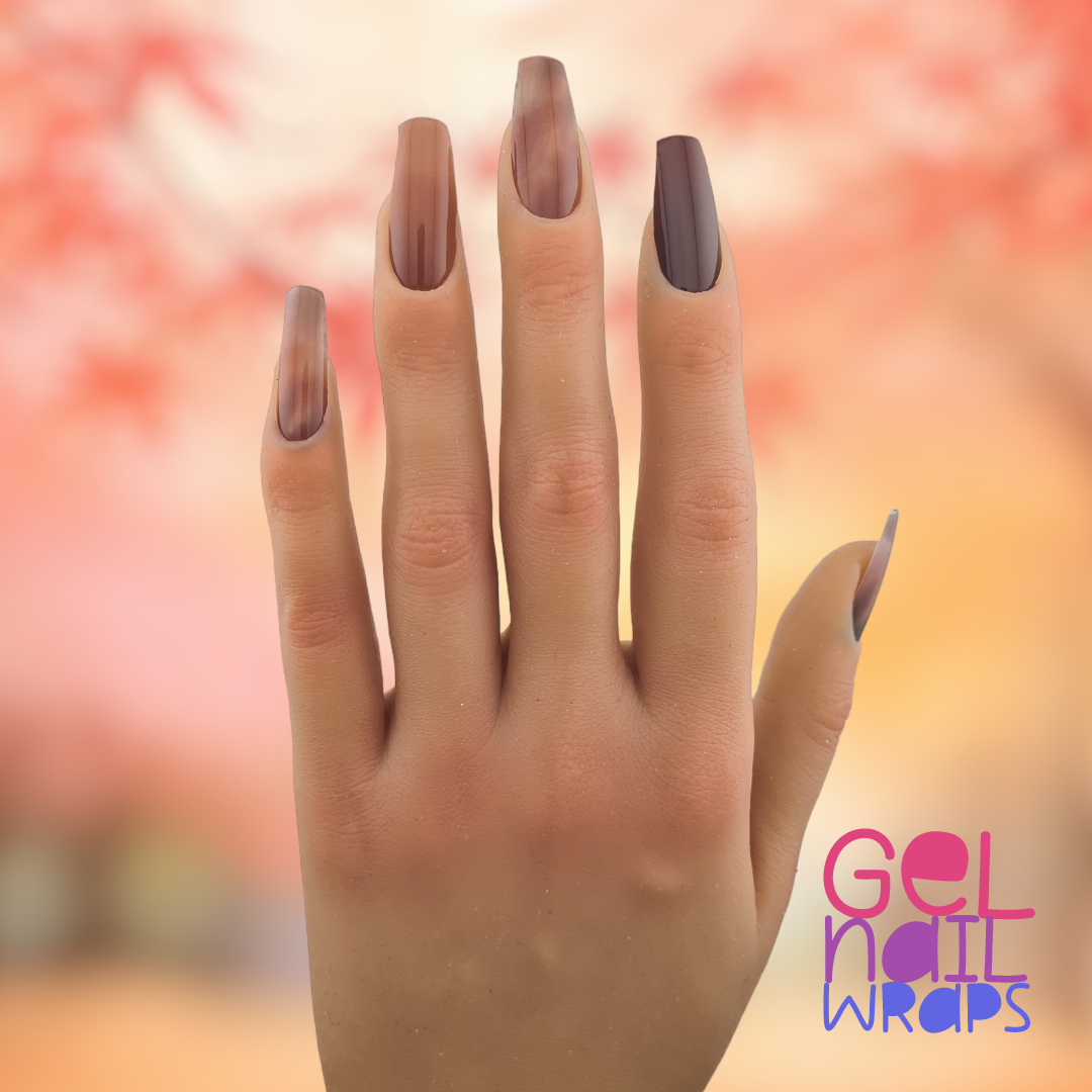 Caramel Macchiato UV Gel Nail Wraps Starter Kit