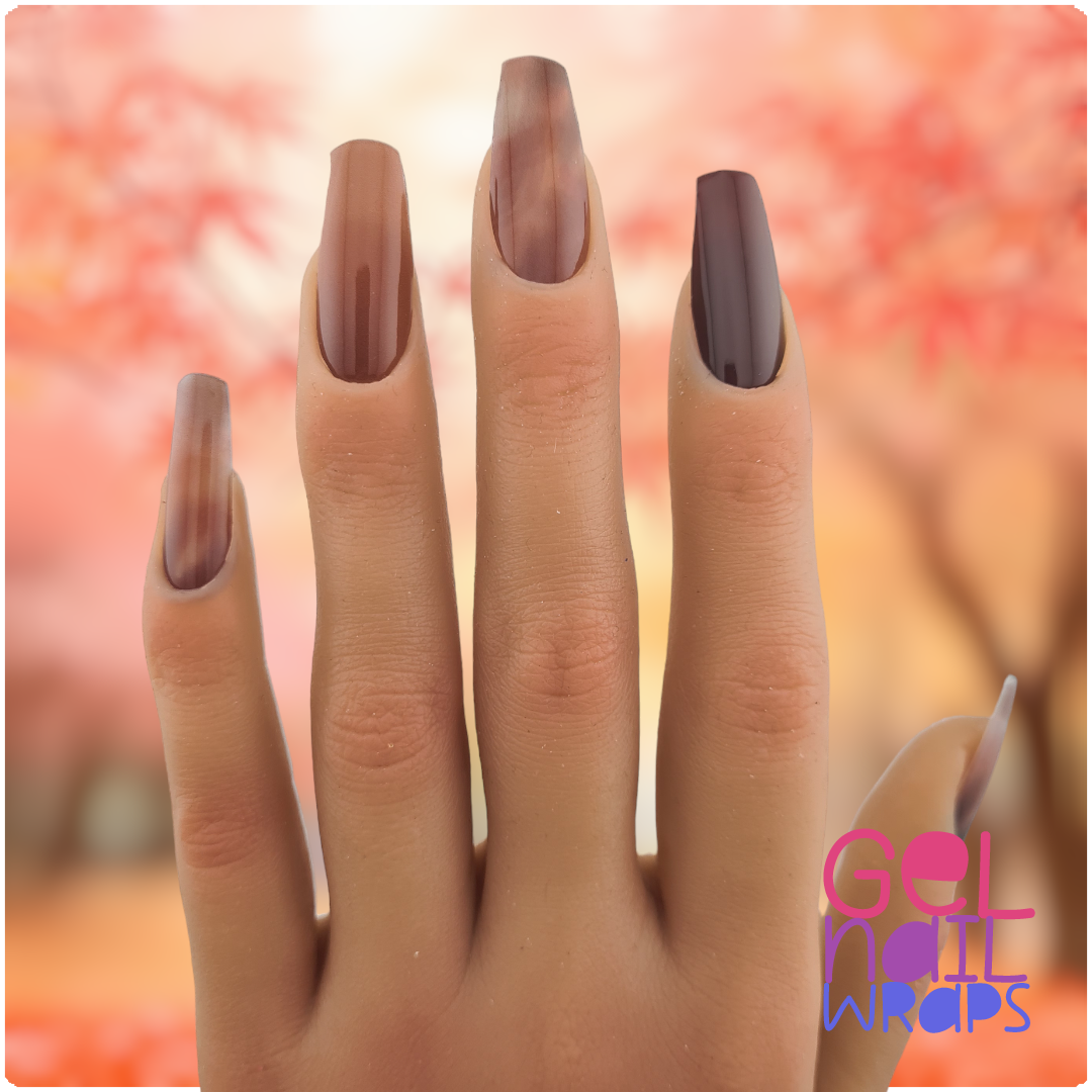 Caramel Macchiato UV Gel Nail Wraps Starter Kit