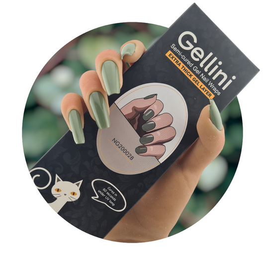 Forest Green UV Semi-Cured Gel Nail Wraps