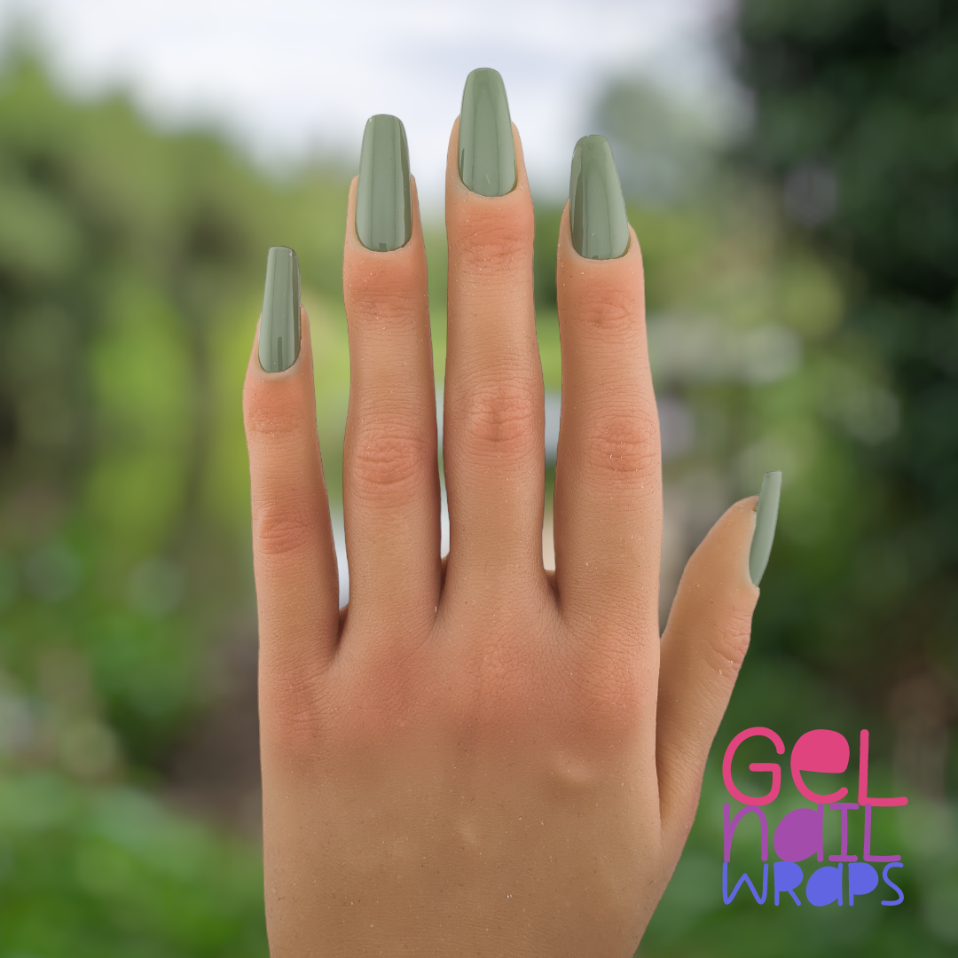 Forest Green UV Gel Nail Wraps Starter Kit