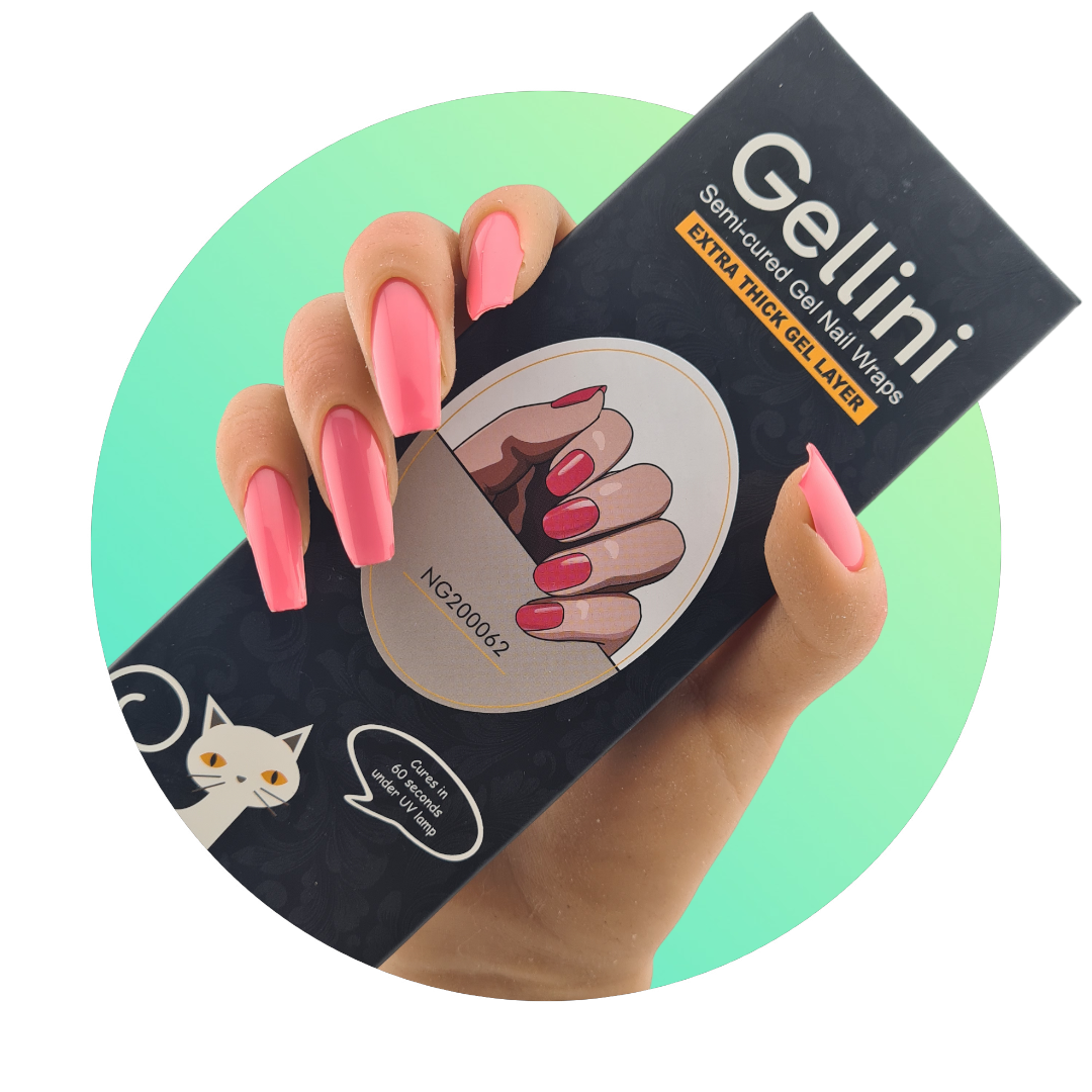Pretty in Pink UV Semi-Cured Gel Nail Wraps