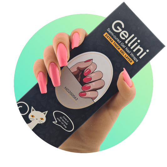 Pretty in Pink UV Semi-Cured Gel Nail Wraps