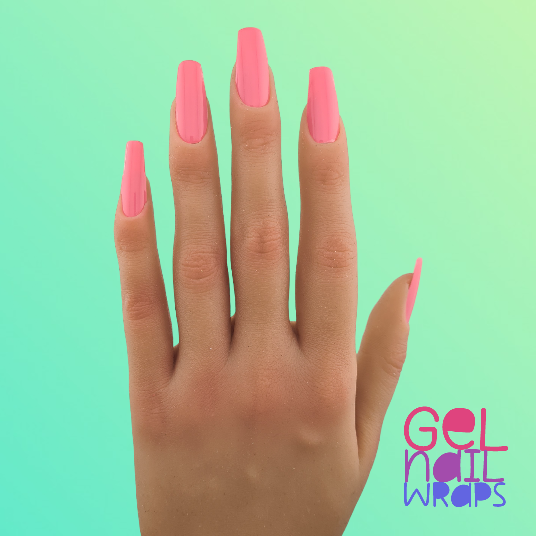 Pretty in Pink UV Semi-Cured Gel Nail Wraps