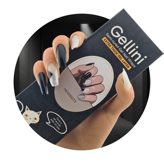Night and Day UV Semi-Cured Gel Nail Wraps