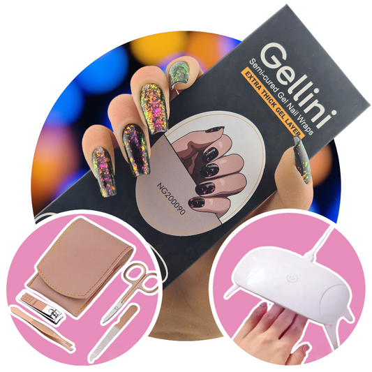 Cosmic Carnival UV Gel Nail Wraps Starter Kit