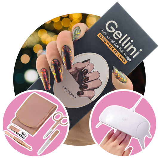 Kosmic Kaleidoscope UV Gel Nail Wraps Starter Kit