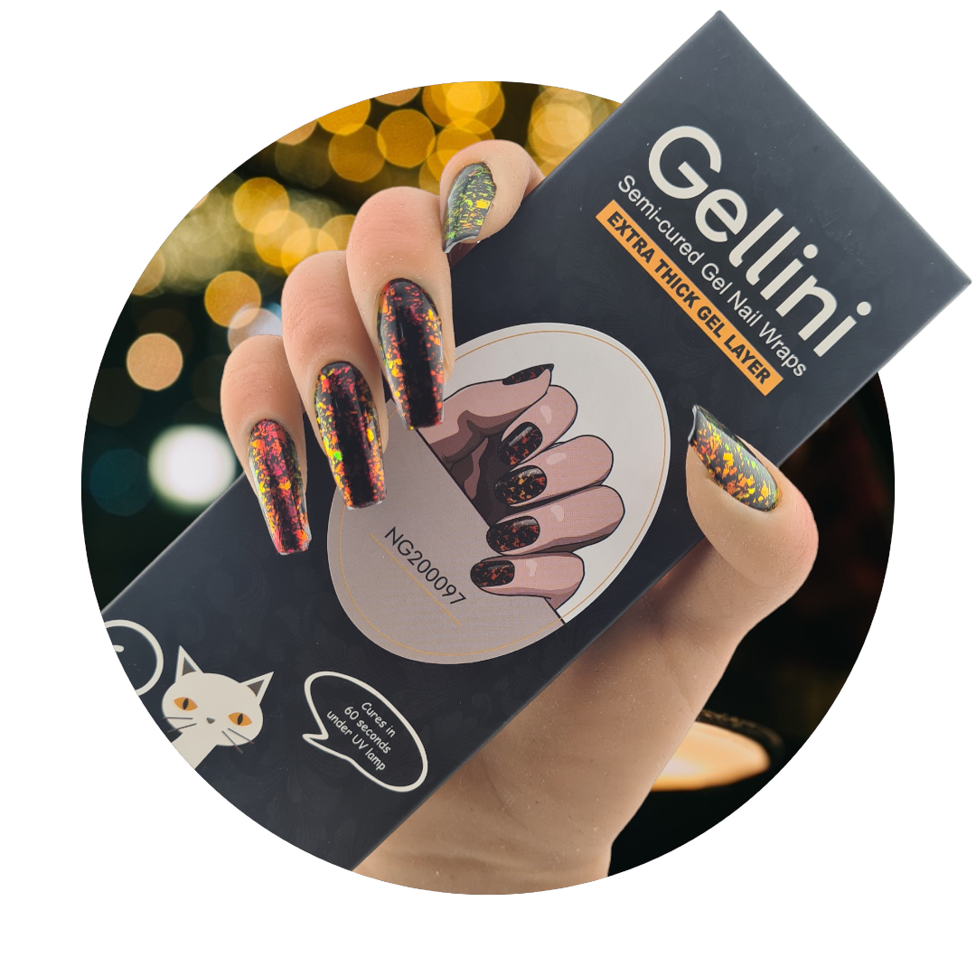 Kosmic Kaleidoscope UV Semi-Cured Gel Nail Wraps