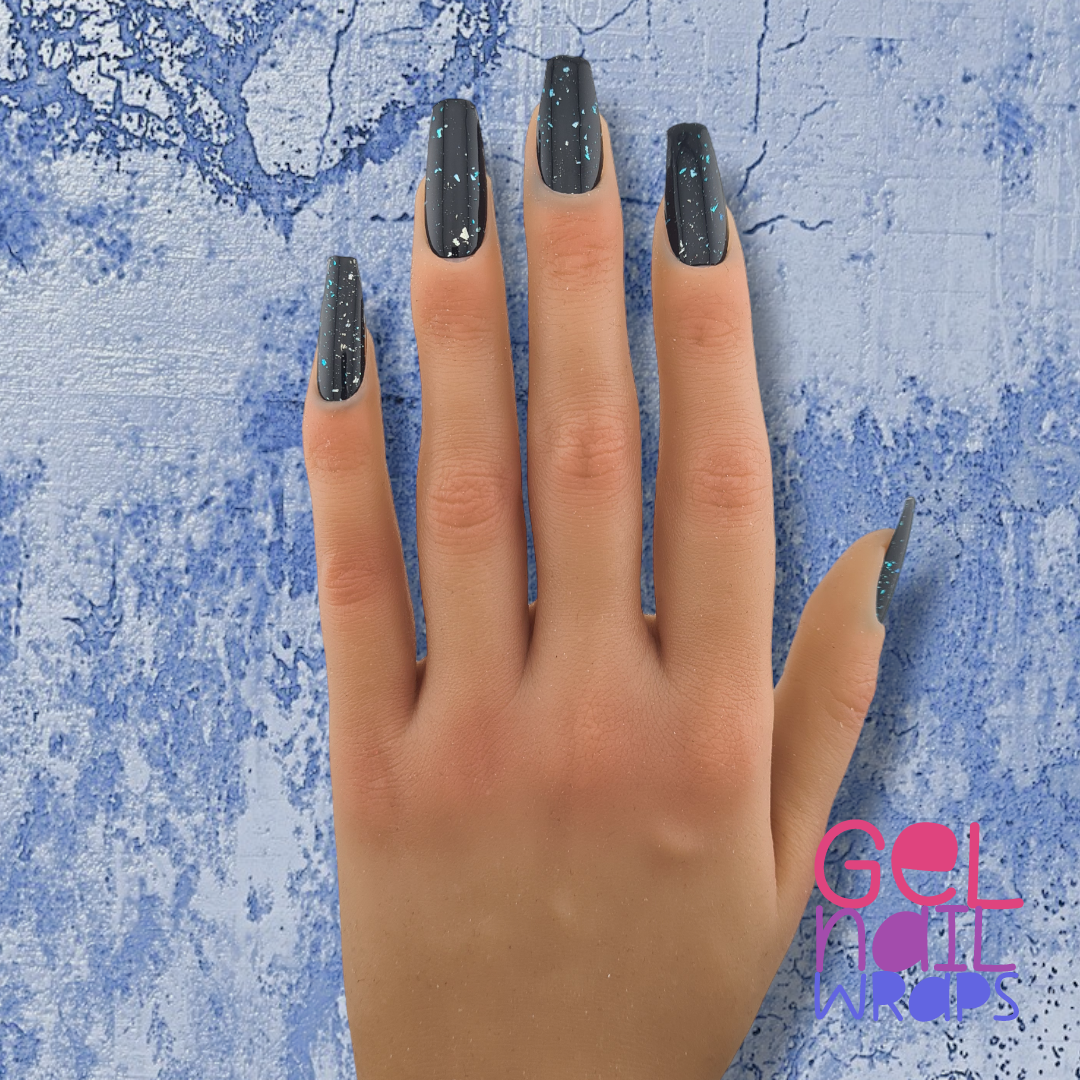 Midnight Sapphire UV Semi-Cured Gel Nail Wraps