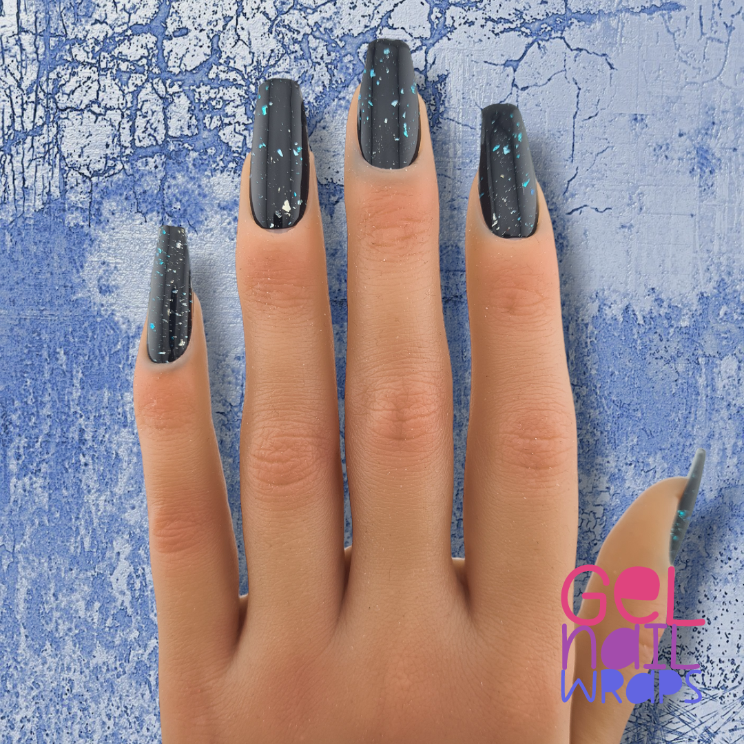 Midnight Sapphire UV Semi-Cured Gel Nail Wraps