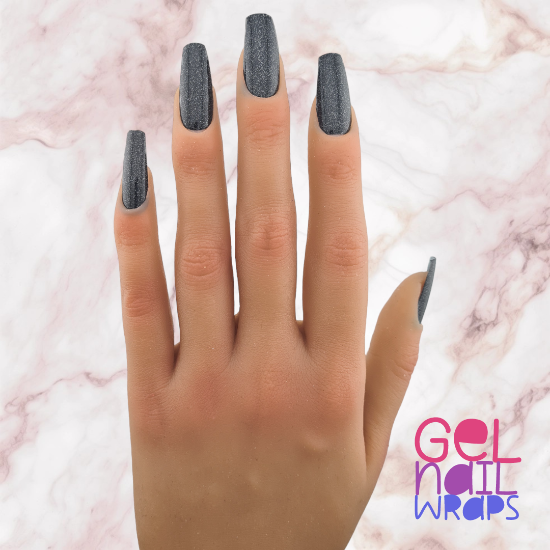 Midnight Sheen UV Semi-Cured Gel Nail Wraps