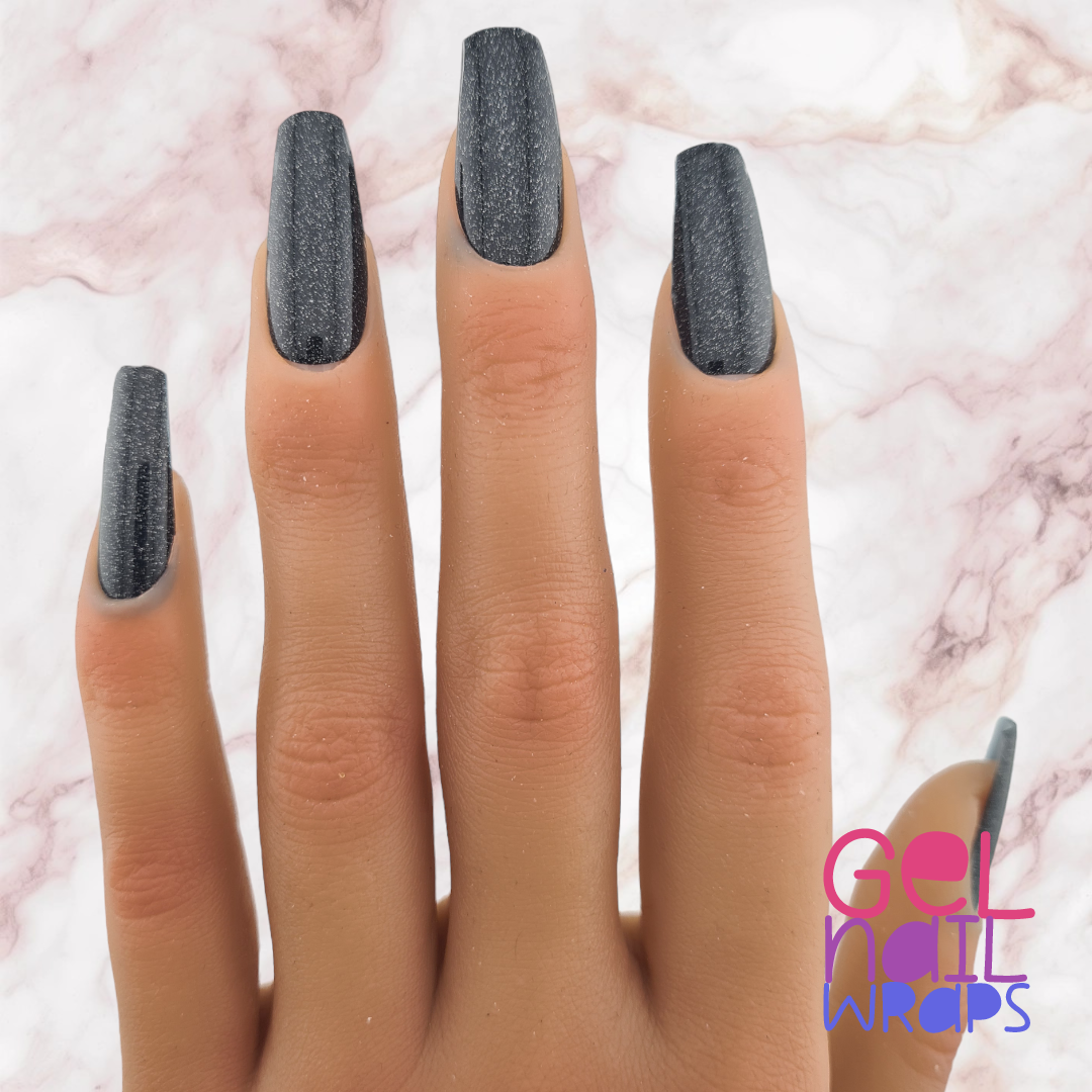 Midnight Sheen UV Semi-Cured Gel Nail Wraps