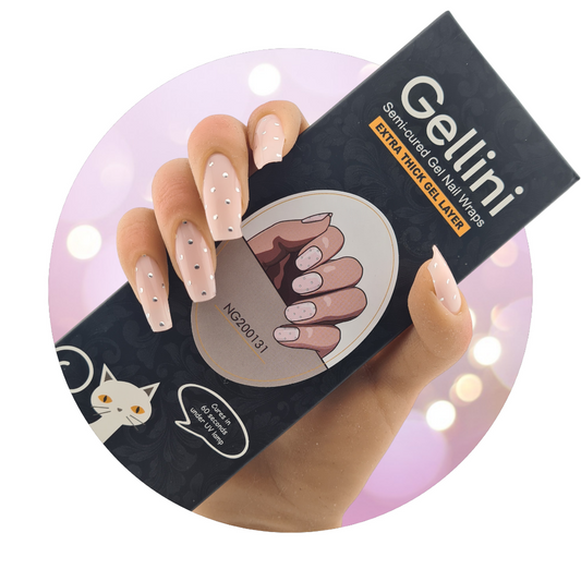 Polka Pink UV Semi-Cured Gel Nail Wraps