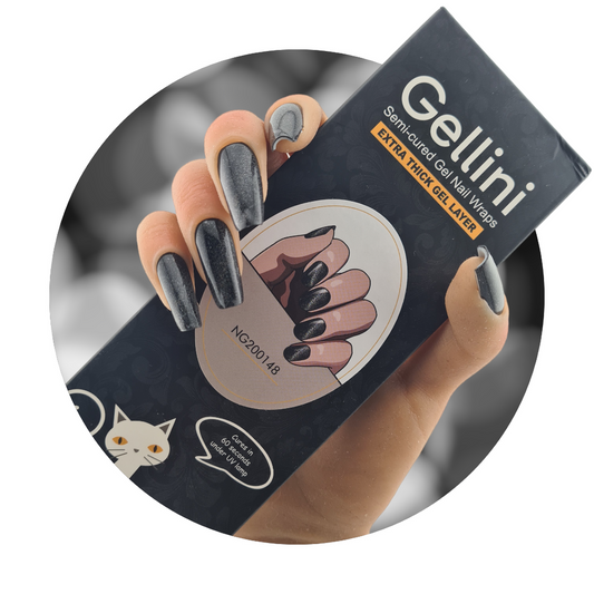 Dark Shimmer UV Semi-Cured Gel Nail Wraps
