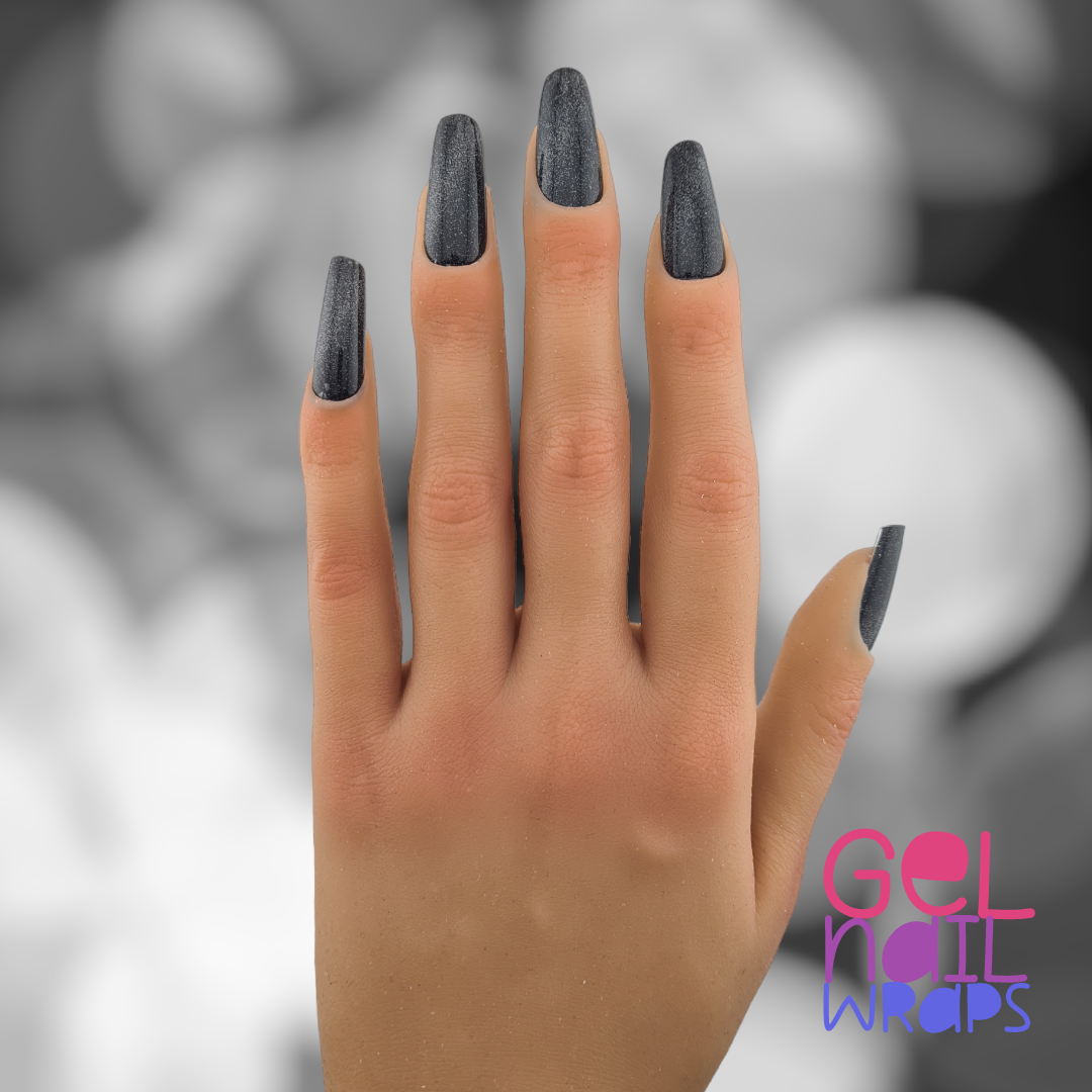 Dark Shimmer UV Semi-Cured Gel Nail Wraps