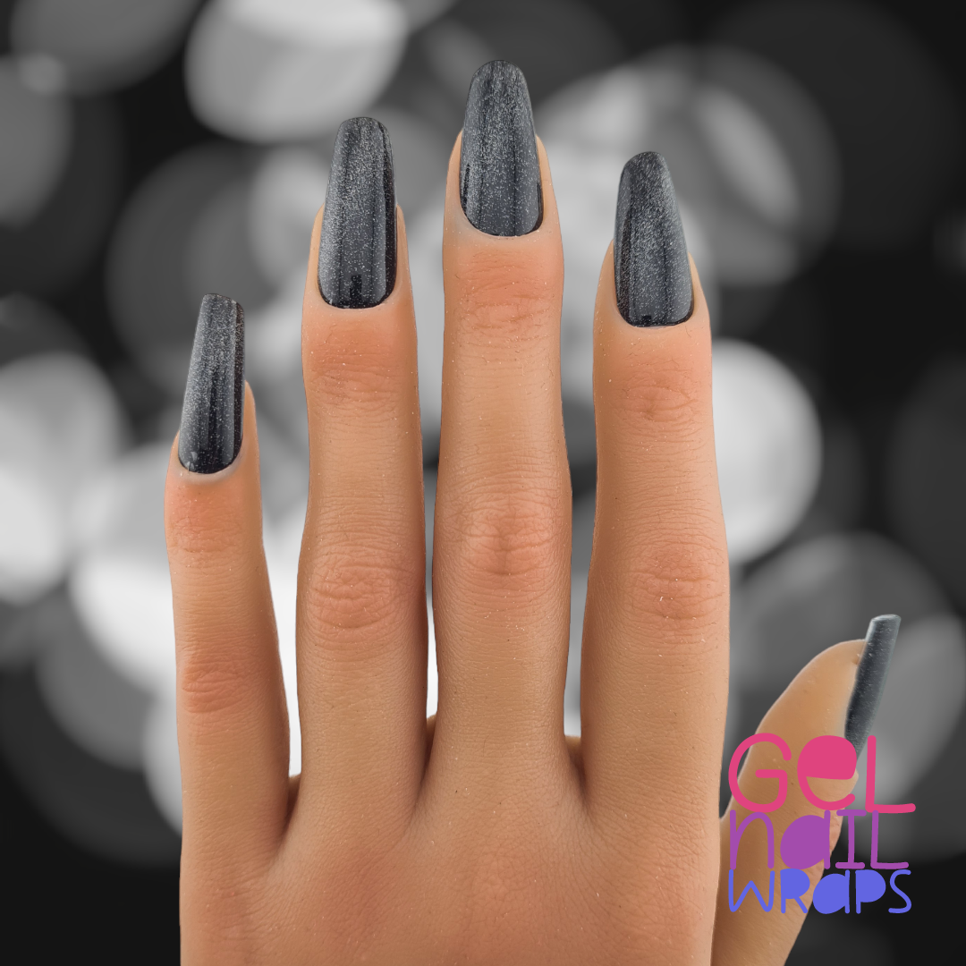 Dark Shimmer UV Semi-Cured Gel Nail Wraps