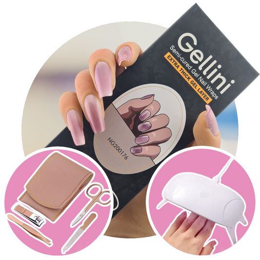 Lilac Ombre UV Gel Nail Wraps Starter Kit