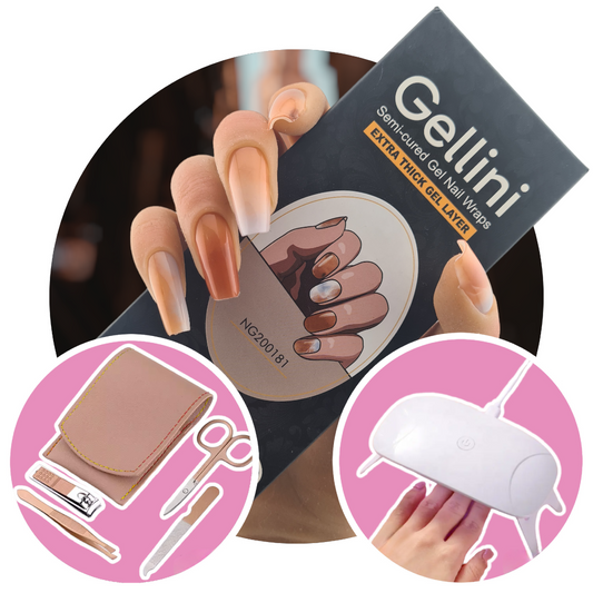Nude Marble UV Gel Nail Wraps Starter Kit