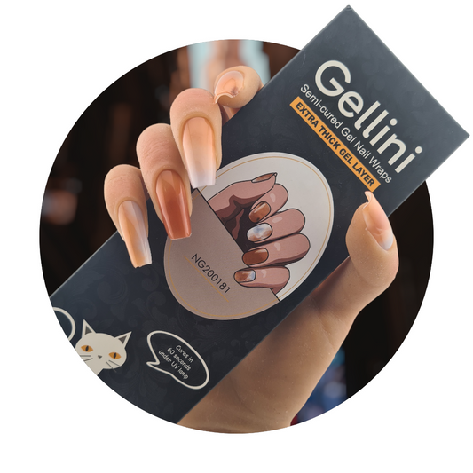 Nude Marble UV Semi-Cured Gel Nail Wraps