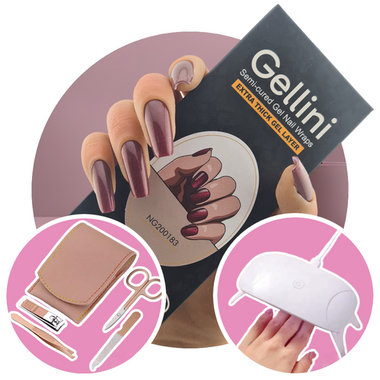 Mystic Mauve UV Gel Nail Wraps Starter Kit