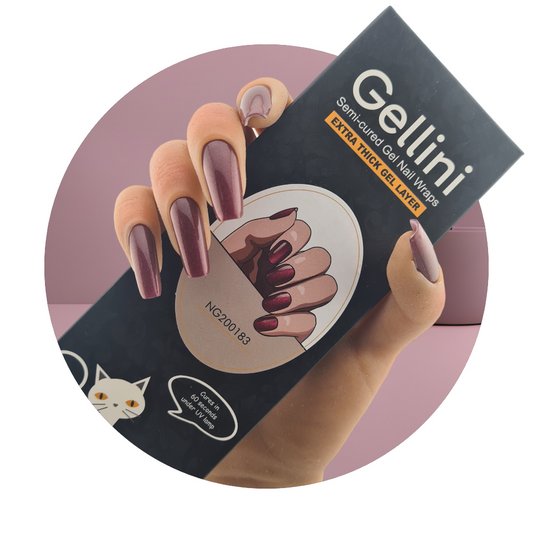Mystic Mauve UV Semi-Cured Gel Nail Wraps