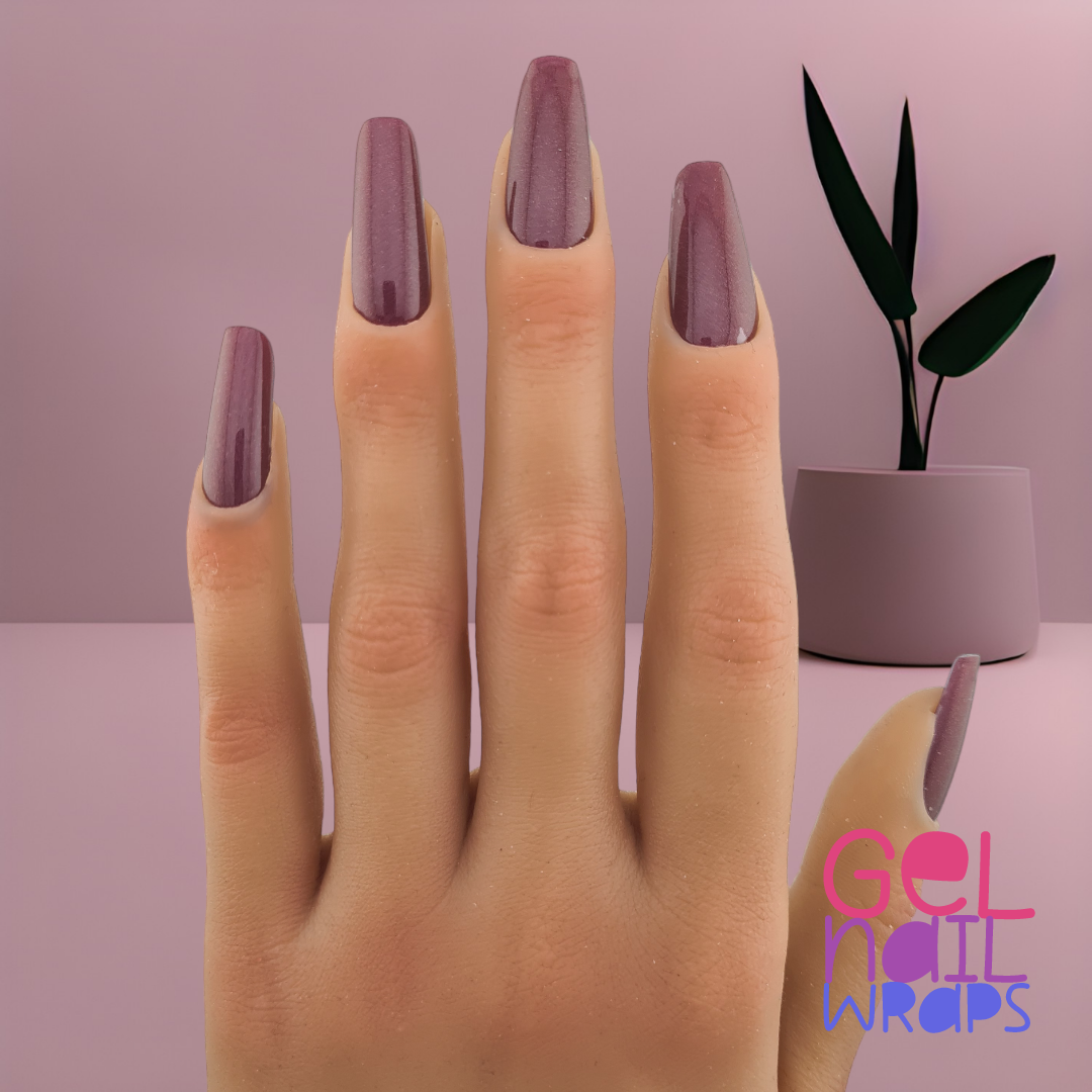 Mystic Mauve UV Semi-Cured Gel Nail Wraps