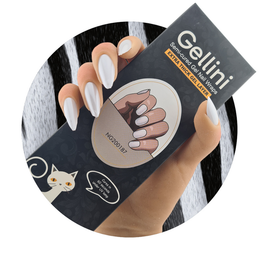 Pearl White UV Semi-Cured Gel Nail Wraps