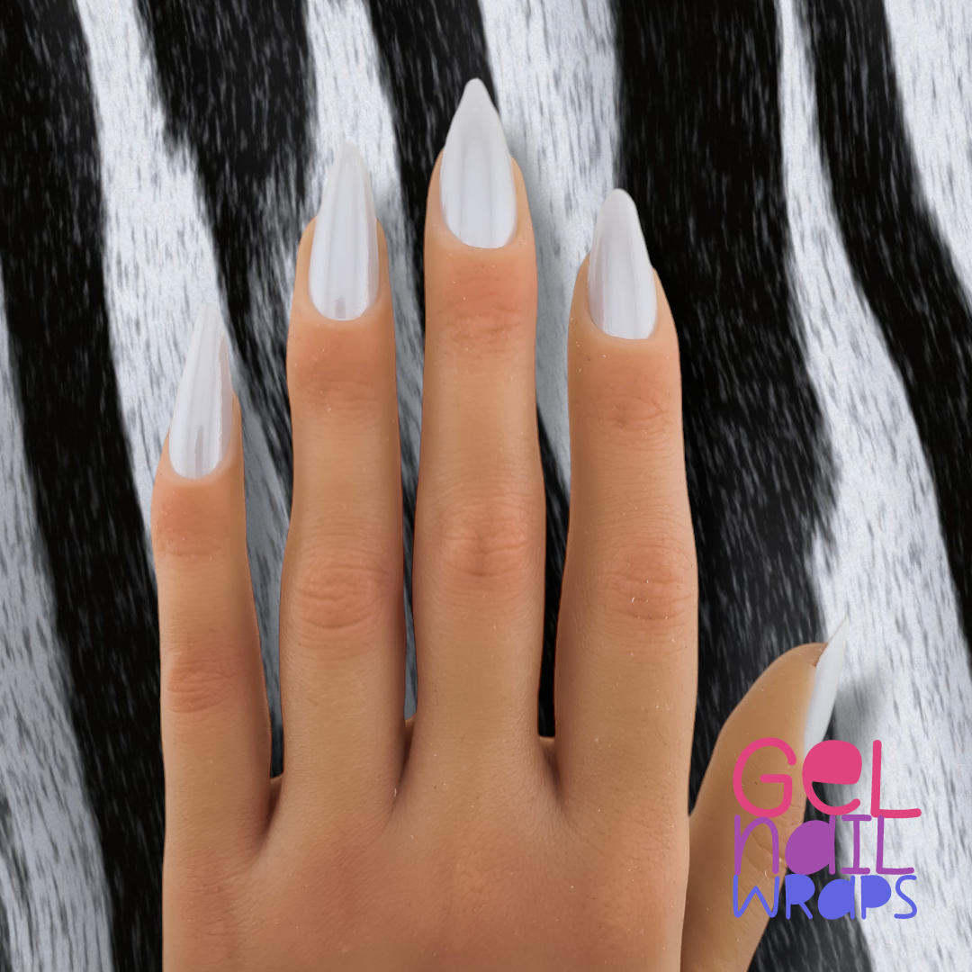 Pearl White UV Semi-Cured Gel Nail Wraps