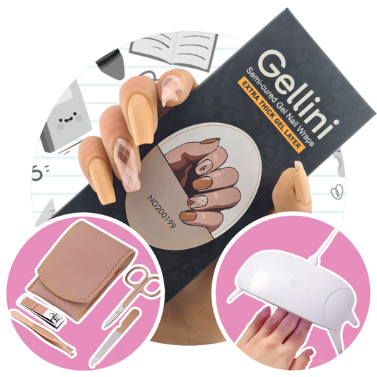 Plaid Sophisticate UV Gel Nail Wraps Starter Kit