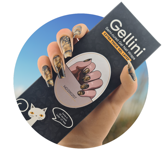 Monarch Brown UV Semi-Cured Gel Nail Wraps