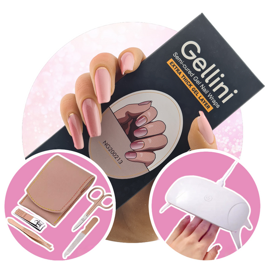 Pink Gradient UV Gel Nail Wraps Starter Kit