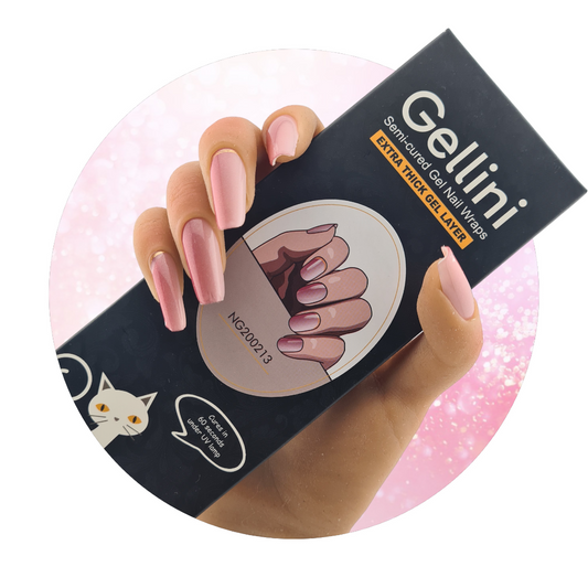 Pink Gradient UV Semi-Cured Gel Nail Wraps