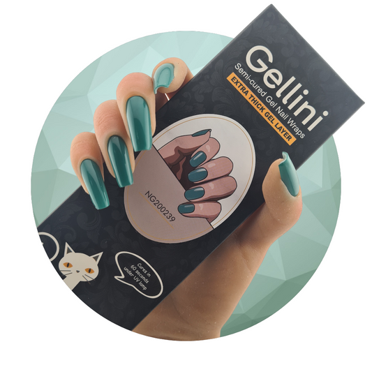 Teal Temptation UV Semi-Cured Gel Nail Wraps