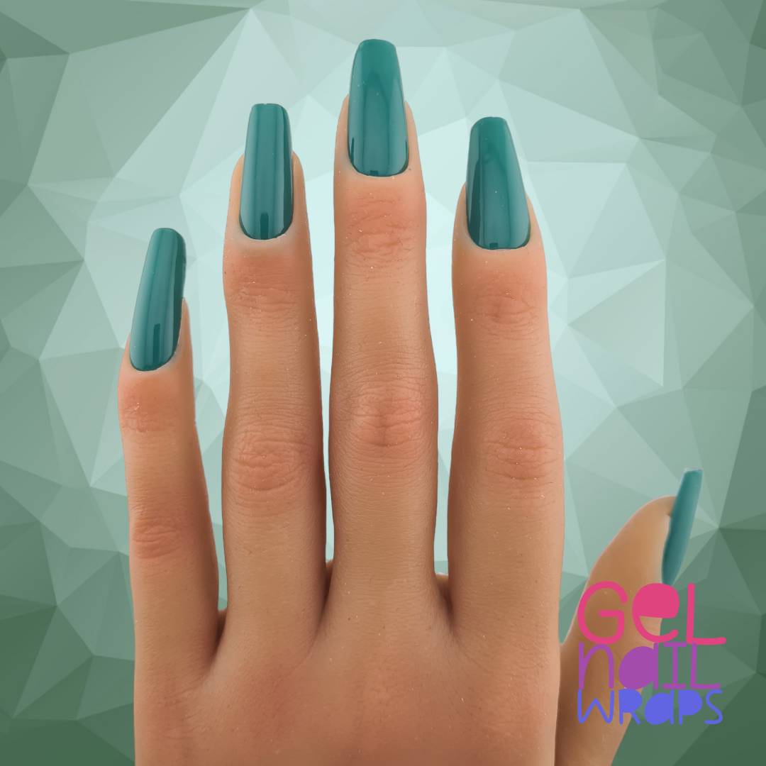 Teal Temptation UV Semi-Cured Gel Nail Wraps