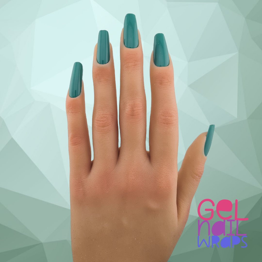 Teal Temptation UV Semi-Cured Gel Nail Wraps