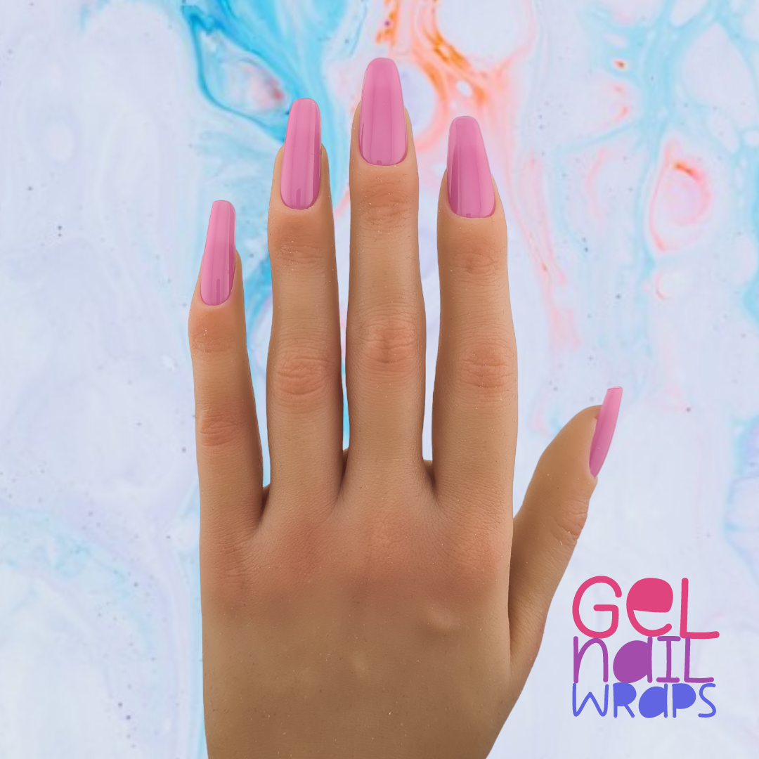 Fuchsia Vibes UV Semi-Cured Gel Nail Wraps