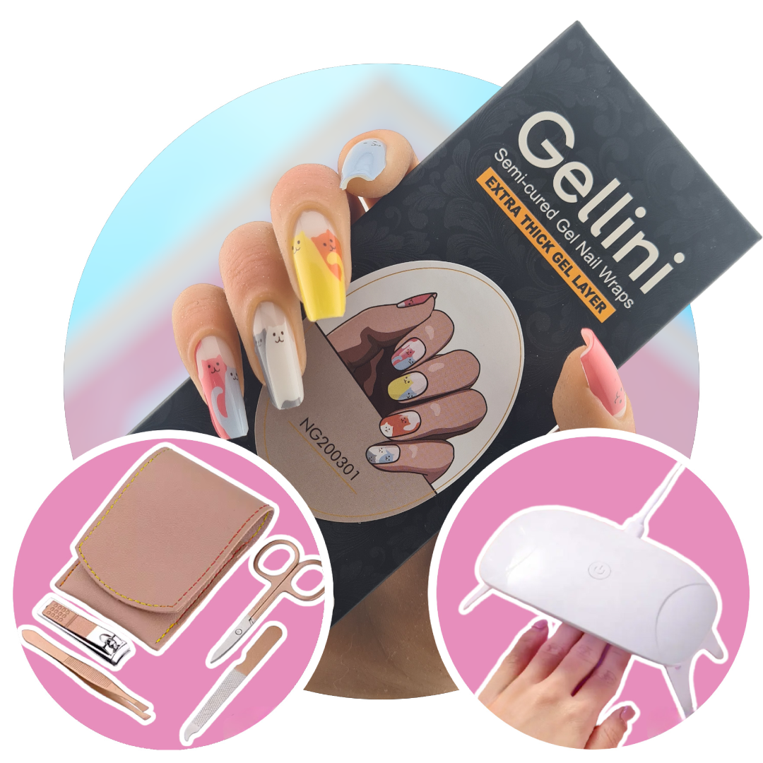 Purrfect Palette UV Gel Nail Wraps Starter Kit