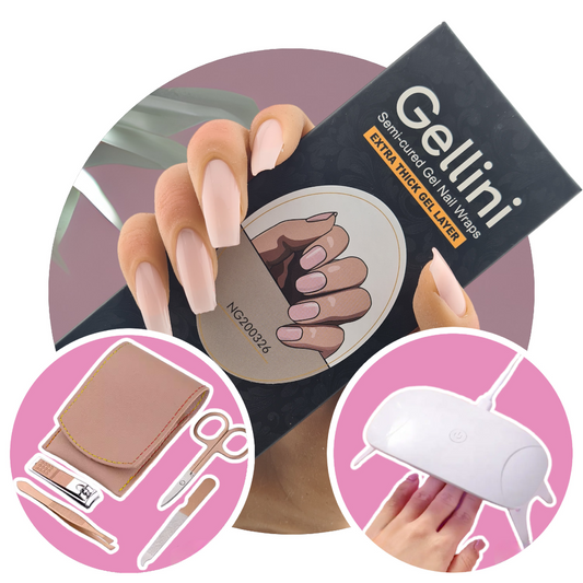 Nude UV Gel Nail Wraps Starter Kit