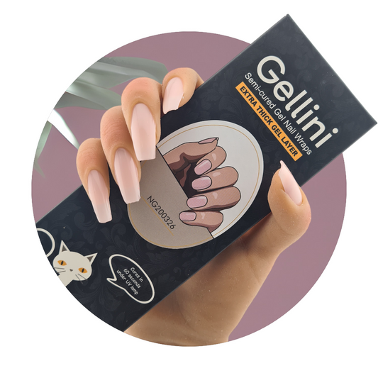 Nude UV Semi-Cured Gel Nail Wraps